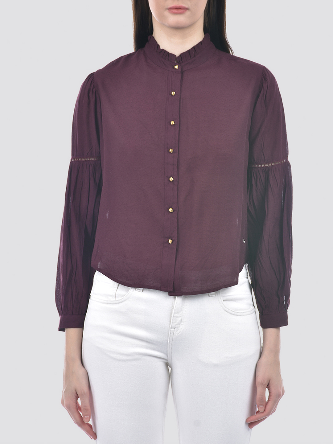 Numero Uno Women Band Collar Regular Fit Shirt